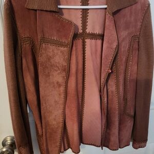 Women's Suede Jacket in Pink